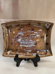 Ken Edward Mexico Pottery Tray Purple And Blue - Picture 1 of 9