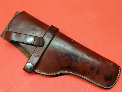 Hunter #1100-8 Leather Belt Holster for Colt S&W Rev. 3-4" Barrel 357 44 45 RH - Image 1 of 4