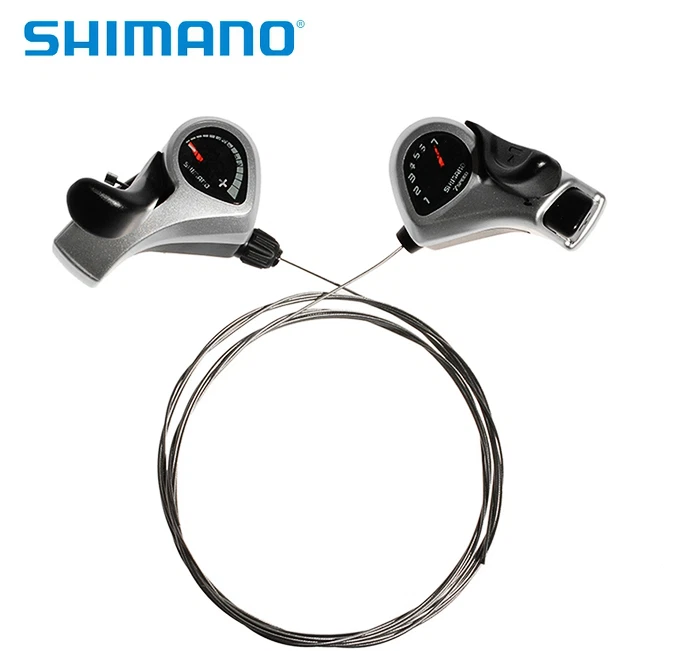 Shimano SL-TX50 3/6/7/18/21 Speed MTB Mountain Bike Thumb Gear Shift Lever Set - Image 1 of 4