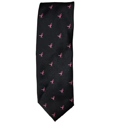 Knot For Hope Susan Comen Necktie Black Pink Ribbon Cancer Awareness — 第 1/4 张图片