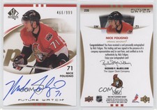 2007-08 SP Authentic Auto Future Watch /999 Nick Foligno #235 Rookie Auto RC