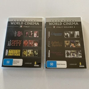 Essential World Cinema Italy Fellini Visconti Pasolini Region 4 Vol 1 & 2 DVDs - Picture 1 of 6