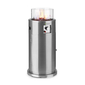 Terrassenheizer Garten Gas Heizung 30000 BTU 8,8 kW Temperglas Stahl silber - Bild 1 von 8