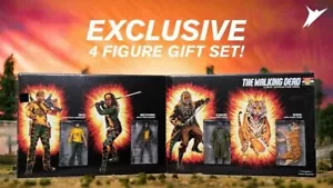 Paquete de 4 figuras The Walking Dead Shiva Force SDCC 2017 variante limpia nuevo - Imagen 1 de 2