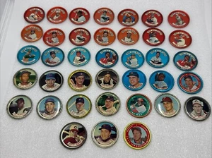 Lot Of 38 Topps MLB Baseball All-star Metal Coin 1964 Hank Aaron Willie Mays… - Picture 1 of 15