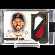 2019 Topps Dynasty Auto Patch #/10 Chris Sale GAME USED Patch Auto Red Sox