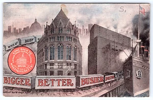 Bigger Better Busier BOSTON Mass Home Coming Reunion 1907 Postcard A675 - Picture 1 of 2