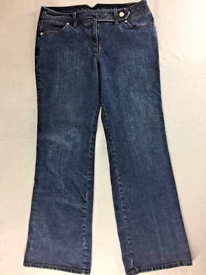 Pantalón de mezclilla Ann Taylor Loft pierna acampanada elástico mujer etiqueta talla 8 32" x 31 1/2" Foto 1 de 4