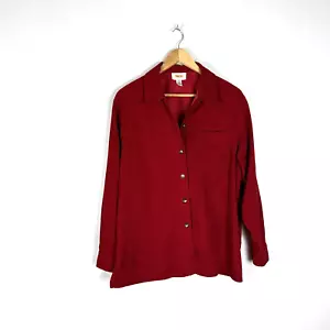 Talbots rotes Wildleder Feel Tunika Shirt, Größe M - Bild 1 von 3