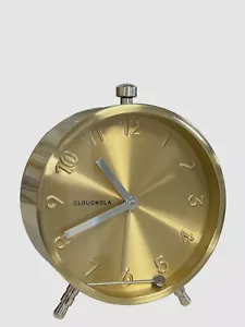 $31 Cloudnola Glam Gold Quartz Movement Battery Analog Snooze Alarm Clock 4.3" - Picture 1 of 5