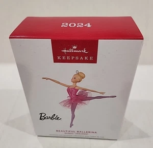 2024 Hallmark Keepsake Ornament BARBIE BEAUTIFUL BALLERINA - pink tutu - Picture 1 of 3