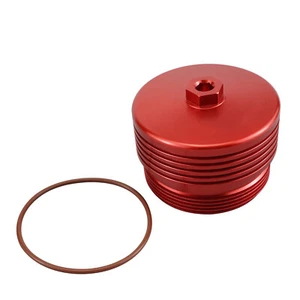 Aluminum Oil Filter Cover Cap For BMW 335i 535i X3 X5 N54 N55 S55 N20 Engines - Picture 1 of 7