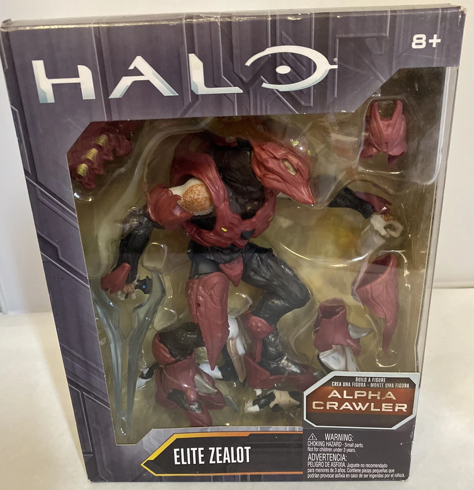 Figura de acción Halo Elite Zealot Mattel Alpha Crawlers sellada Foto 1 de 4