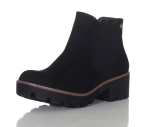 Botines mujer Rieker Chelsea Boots zapatos tacón biker negro 99284-00 - Imagen 1 de 10