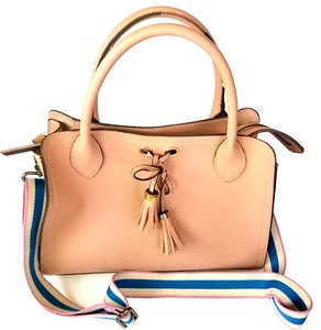 Jessica Simpson Faux Leather Purse 2 Crossbody Straps Pink Bag Satchel  - Picture 1 of 5