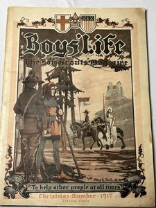 Revista Boys Life 1917 Scouts Of America número de Navidad raro vintage bueno - Imagen 1 de 7