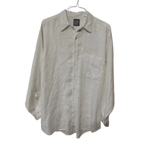 GAP Linen Shirt Men’s Measures 26” across chest pit-to-pit Color White - Picture 1 of 4