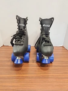 CHICAGO SKATES Men's Classic Roller Skates - Premium Black Quad Rink Skates - Picture 1 of 10