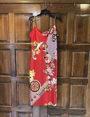 Natori Private Luxuries Gown Size Medium Red Charmeuse Silky Slip Nightgown - Image 1 of 4