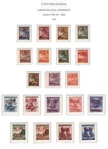 Czechoslovakia WWII (1945) - Soviet Zone Local Post Overprint “Plzen” Type VIII - Picture 1 of 1