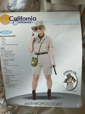 Disfraces California Anthropologitst/Safari Talla Grande con Accesorios Adicionales Foto 1 de 4