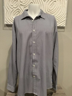 Camisa Michael Brandon Talla XL Elastizada Micro Estampado Geométrico LS Abotonada Foto 1 de 3