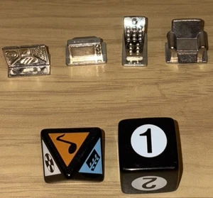 Scene It? TV Standard Edition DVD Game Replacement Metal Tokens Pawns & Dice - Picture 1 of 1