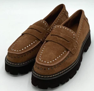 Donald Pliner Massy 2 Women's Size 6 Saddle/Chestnut Loafer Flats - Picture 1 of 10