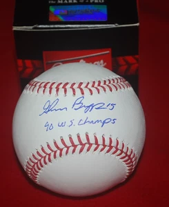 GLENN BRAGGS Cincinnati Reds Signed MLB Baseball Debut BECKETT 1W548267 - Picture 1 of 3