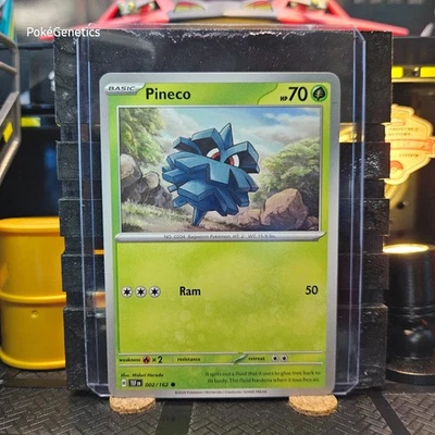 Pineco Temporal Forces Pokémon TCG 002/162 Scarlet & Violet SV05 Common - Image 1 of 4