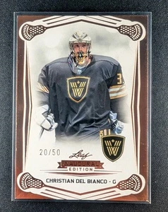 Christian Del Bianco 2025 Leaf National Lacrosse League Rose Gold Base Card #/50 - Bild 1 von 2