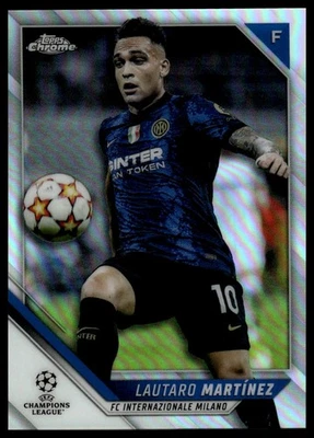 2021-22 Topps Chrome UEFA Champions League #30 Lautaro Martínez Refractor - Image 1 of 2