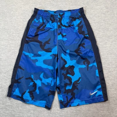 Pantalones Cortos Nike Juveniles XL Azul Camuflaje Atlético Dri Fit Entrenamiento Gimnasio Entrenamiento Ropa Activa Foto 1 de 4