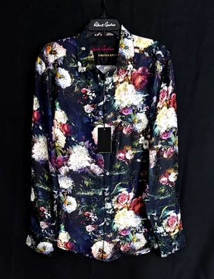 Robert Graham MYSTICAL REALM XL Seda EDICIÓN LIMITADA $498 NUEVO CON ETIQUETAS Ajuste Clásico XLarge Foto 1 de 4