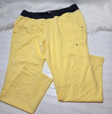 Healing Hands Woman's Modern Fit Scrubs Pants Yellow Plus Size 2X Purple Label - Image 1 of 4
