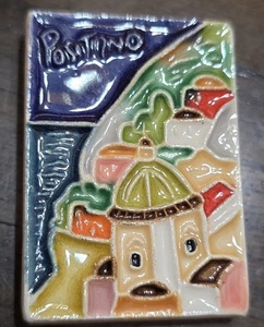31/4" handgefertigte bemalte Keramik Kunst Postiano Italien Souvenir Spind Kühlschrankmagnet - Bild 1 von 4