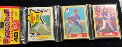 1987 Topps Rack Pack Ryne Sandberg On Top HOF Chicago Cubs - Image 1 of 4