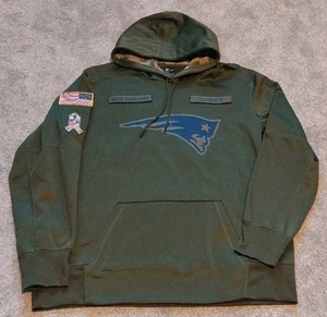 Nike Mens Size XL New England Patriots NFL Green Military Pullover Hooded... - Picture 1 of 7