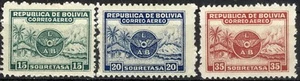 Bolivia 1928 Emblema Lloyd Aereo Bolivano MH (SC# C8-C10) - Imagen 1 de 1