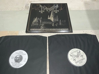 Mayhem de Mysteriis Dom Sathanas Alive  LTD signed Autographed 2 x Vinyl  MARDUK - Image 1 of 4