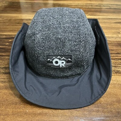 户外研究 西雅图 Sombrero 绝缘水桶帽 Boonie 羊毛 灰色 M — 第 1/4 张图片