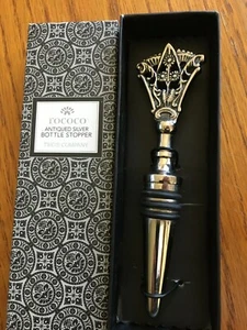 Tapón de botella de plata antiguo TOCOCO en caja original, diseño CORONA - Imagen 1 de 4