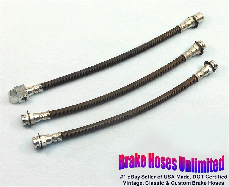 制动软管组 奥兹莫比尔 F85 / 弯刀 / 4-4-2， 1969 1970 1971， 前鼓 — 第 1/1 张图片