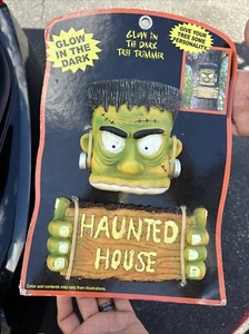 Halloween Frankenstein Tree Trimmer Decor Face Glows in the Dark New - Picture 1 of 3