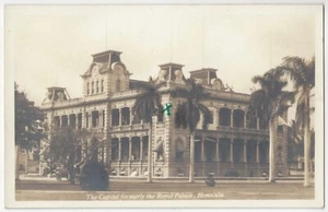 1920er Jahre Honolulu, Hawaii - ECHTES FOTO Königspalast - Vintage Postkarte - Bild 1 von 2