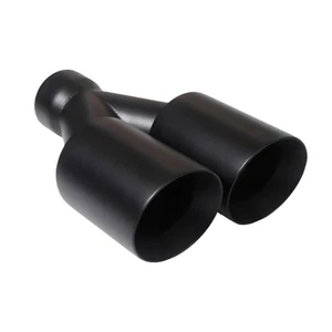 Mach-Speed Universal Exhaust Tip Straight Cut Double Wall Satin Black ET-0251SBB - Picture 1 of 1