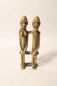 Small bronze brass figurine Dogon pair GX03 9cm Dogon pair figure bronze brass - Picture 1 of 12