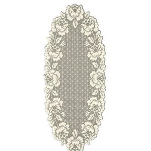 Heritage Lace ECRU COTTAGE ROSE Table Runner 14" x 34" - Made in USA! - Picture 1 of 1