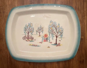 Vintage BROCK of CALIFORNIA Forever Yours Large Lipped Serving Platter - Picture 1 of 9