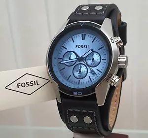 Nuevo Reloj FOSSIL para Hombre Puño Negro Coachman Cronógrafo Precio de venta sugerido por el fabricante £ 189 Regalo para Él (F13 - Imagen 1 de 21